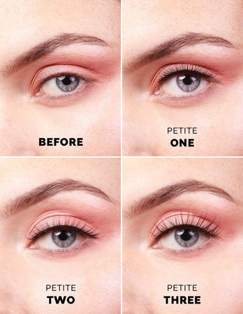 Angie wears Petite One with Quick Lash Adhesive in Black