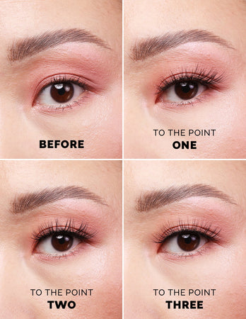 Angie wears To The Point One with Quick Lash Adhesive in Black