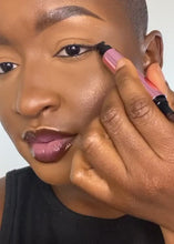 Load and play video in Gallery viewer, Titi uses The Quick Flick Hot Fudge Winged Eyeliner Stamp in To The Point
