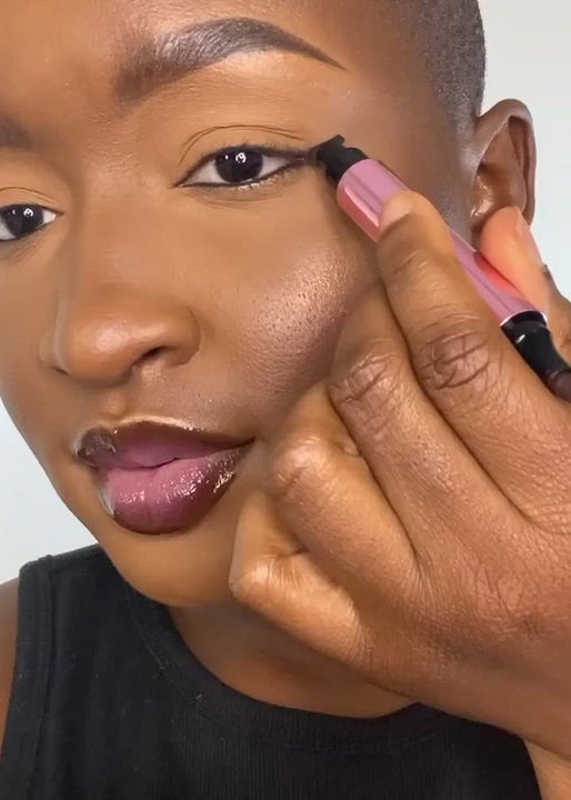 Titi uses The Quick Flick Hot Fudge Winged Eyeliner Stamp in To The Point